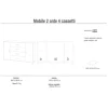 Mobile cassettiera in kit Sarmog 4 cassetti 112x70x41 cm noce