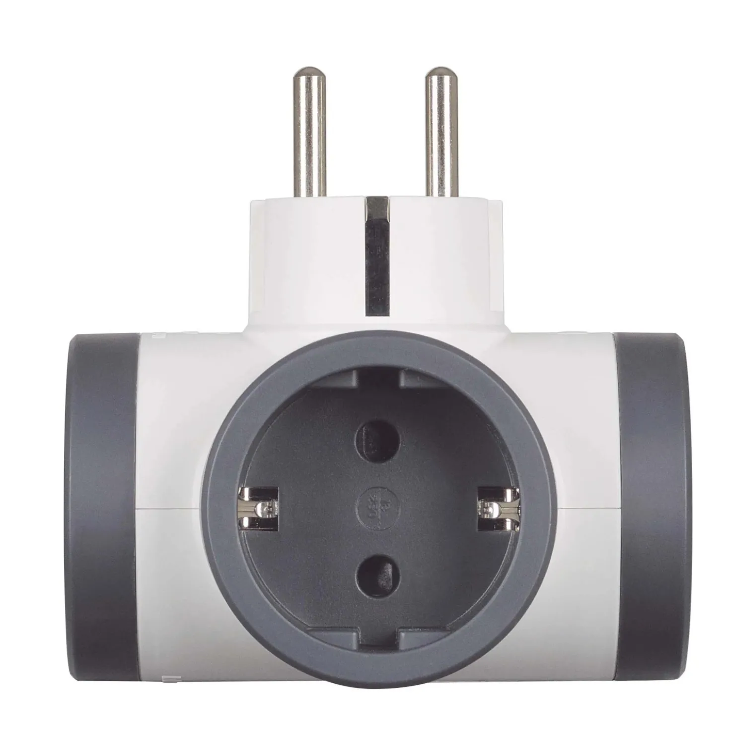 Multi adattatore Bticino S3626D 3 Prese tedesca Bianco e Grigio