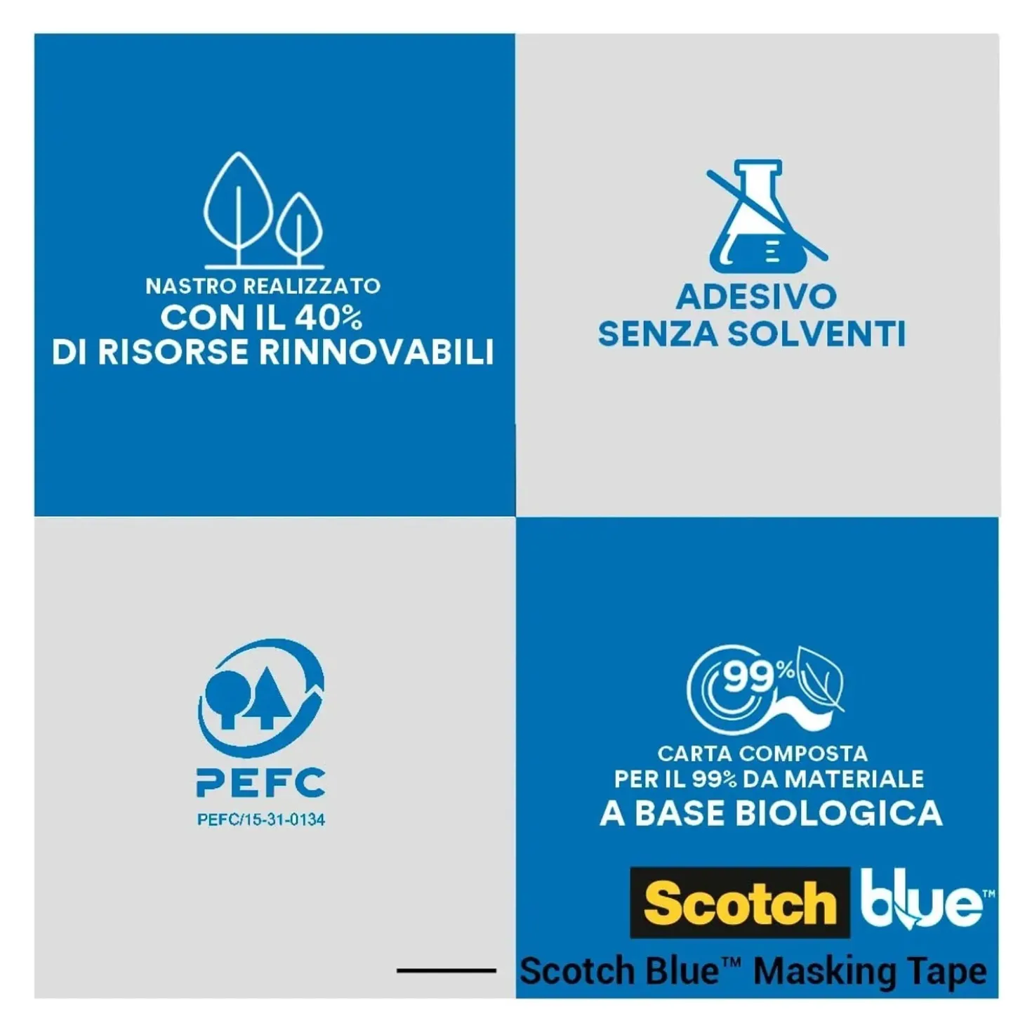 Nastro per mascheratura ScotchBlue 48 mm x 41 m blu