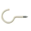 Occhiello a vite aperto in acciaio plastificato bianco 3x40 mm 4 pz
