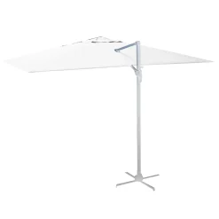 Ombrellone da giardino a palo decentrato New Michigan H 2,75 m bianco