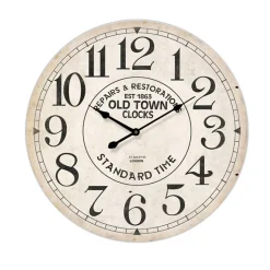 Orologio da parete vintage crema Repairs & Restoration Ø 60 cm
