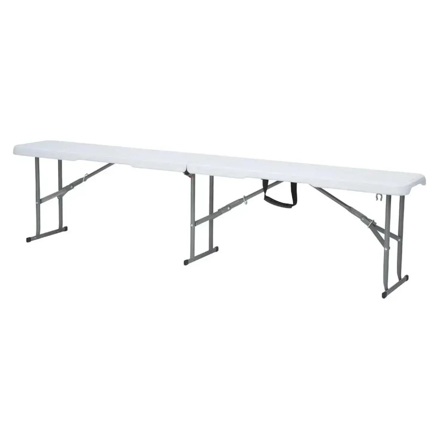 Panca pieghevole in plastica bianco 183x28 cm