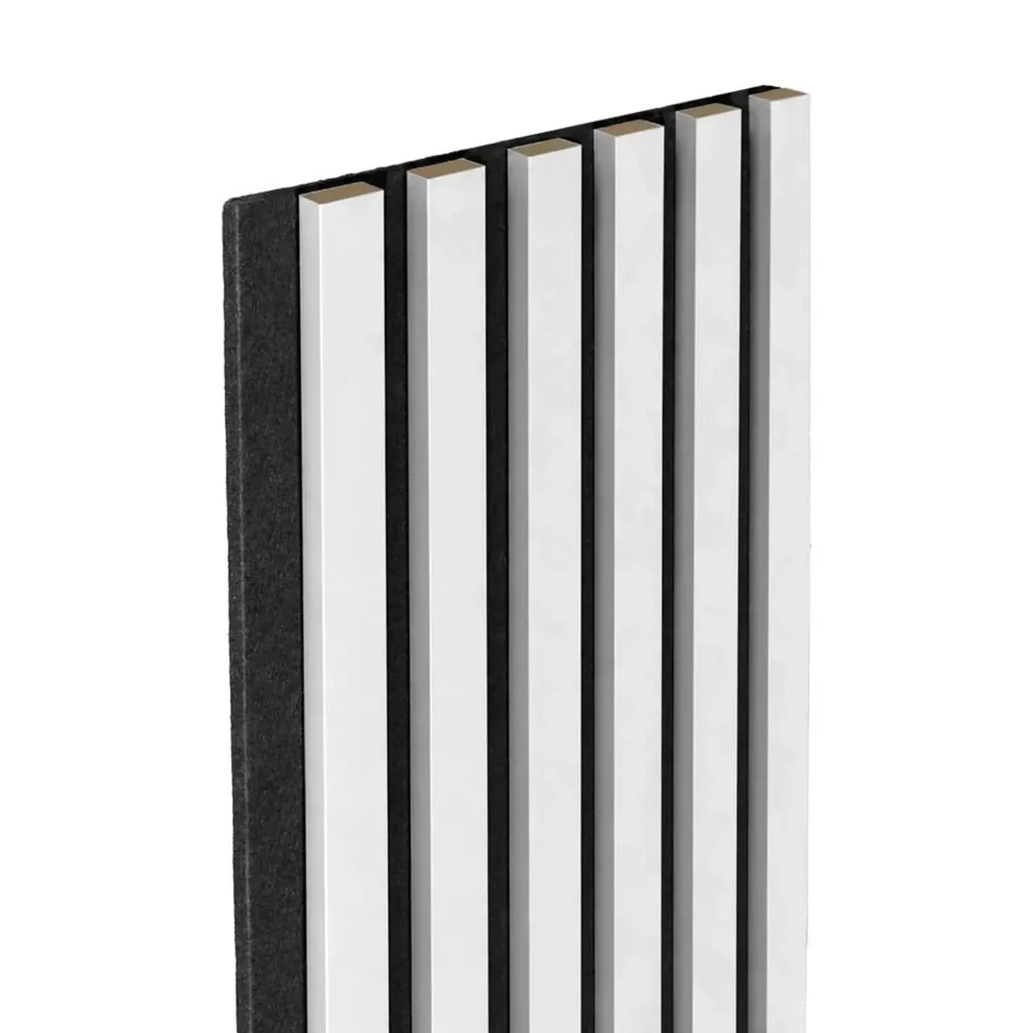 Pannello fonoassorbente decorativo bianco 240x30 cm Sp. 19 mm