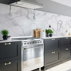 Paraschizzi cucina adesivo Marmo bianco 45x180 cm