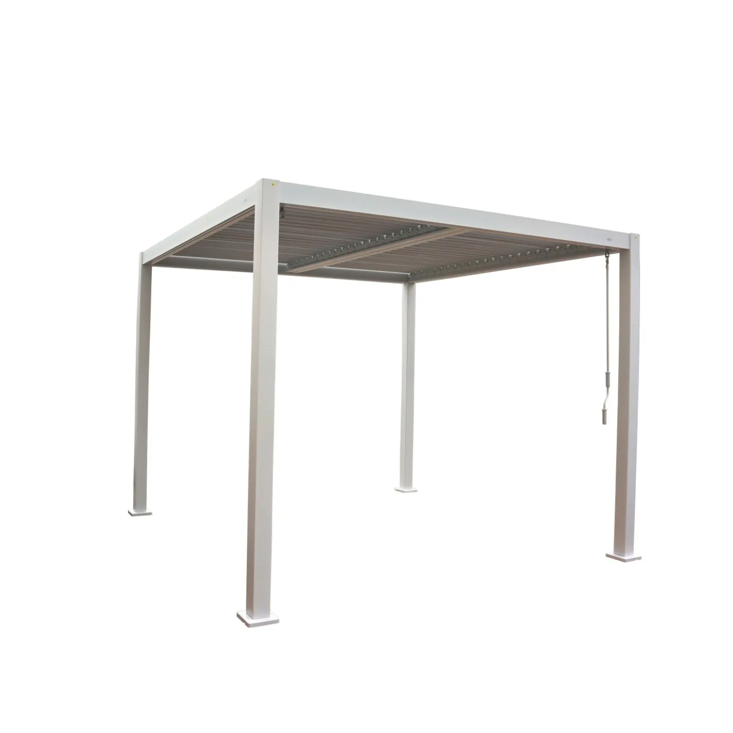 Pergola bioclimatica in alluminio Solanum Plus 300x300xH240 cm bianco