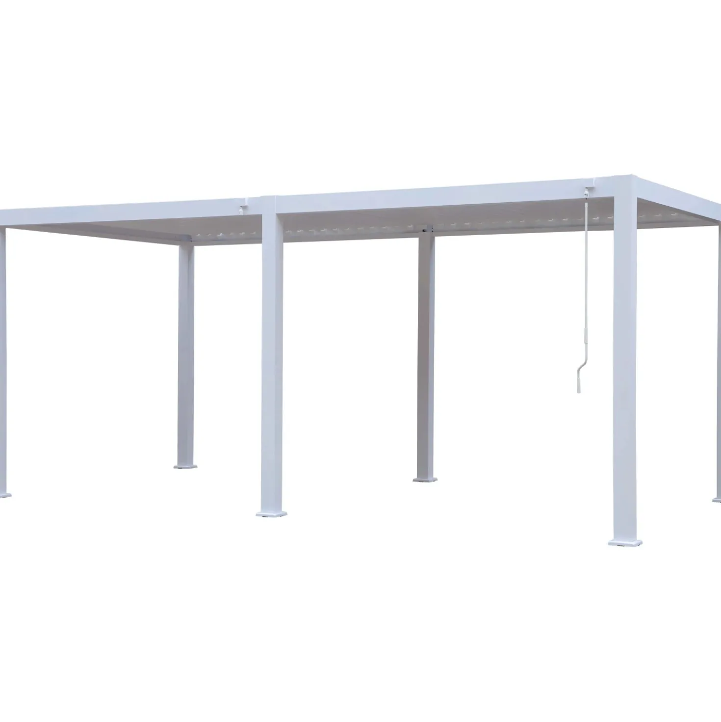 Pergola in alluminio Myara 580x296xH250 cm bianco