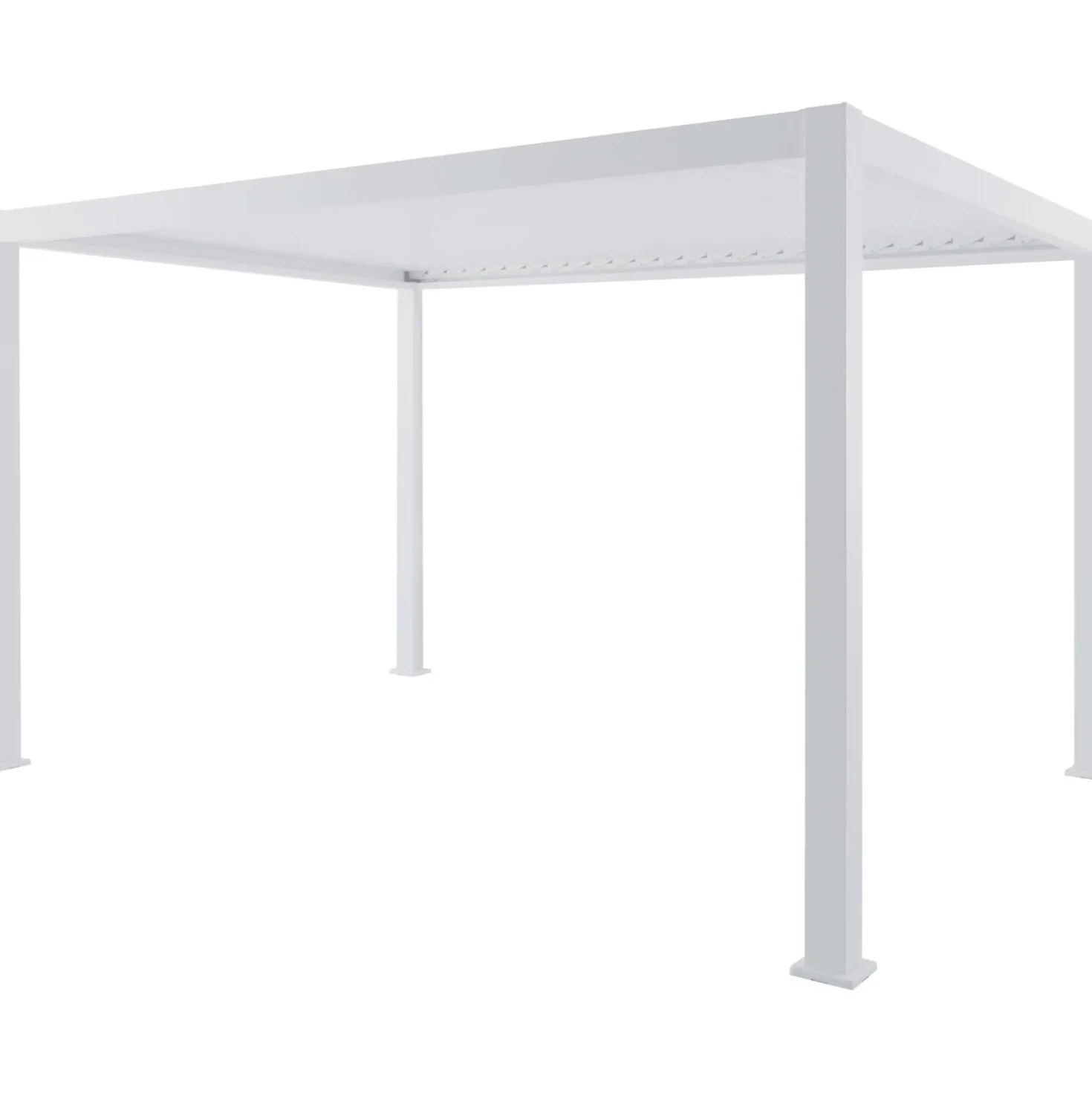 Pergola in alluminio Myara 394x296x250 cm bianco