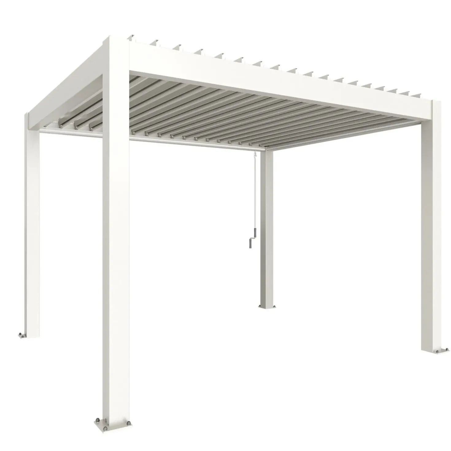 Pergola in metallo Biohort bianco 367,5x312x264 cm