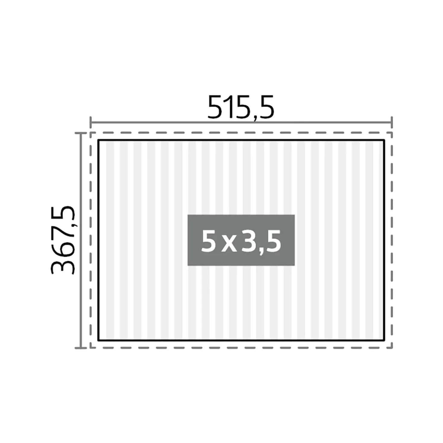 Pergola in metallo Biohort grigio quarzo/argento 515,5x367,5x264 cm