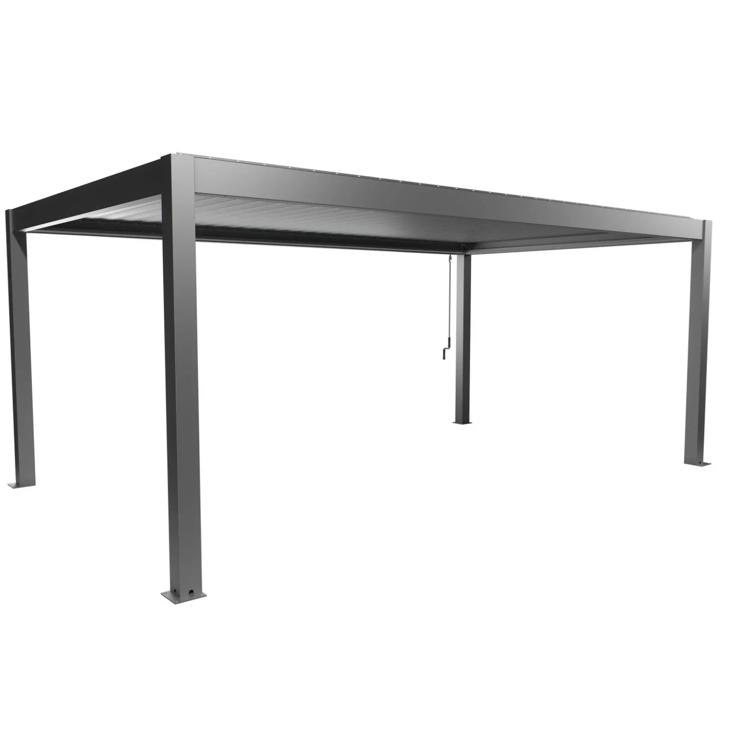 Pergola in metallo Biohort grigio quarzo-met. 608x367,5x264 cm