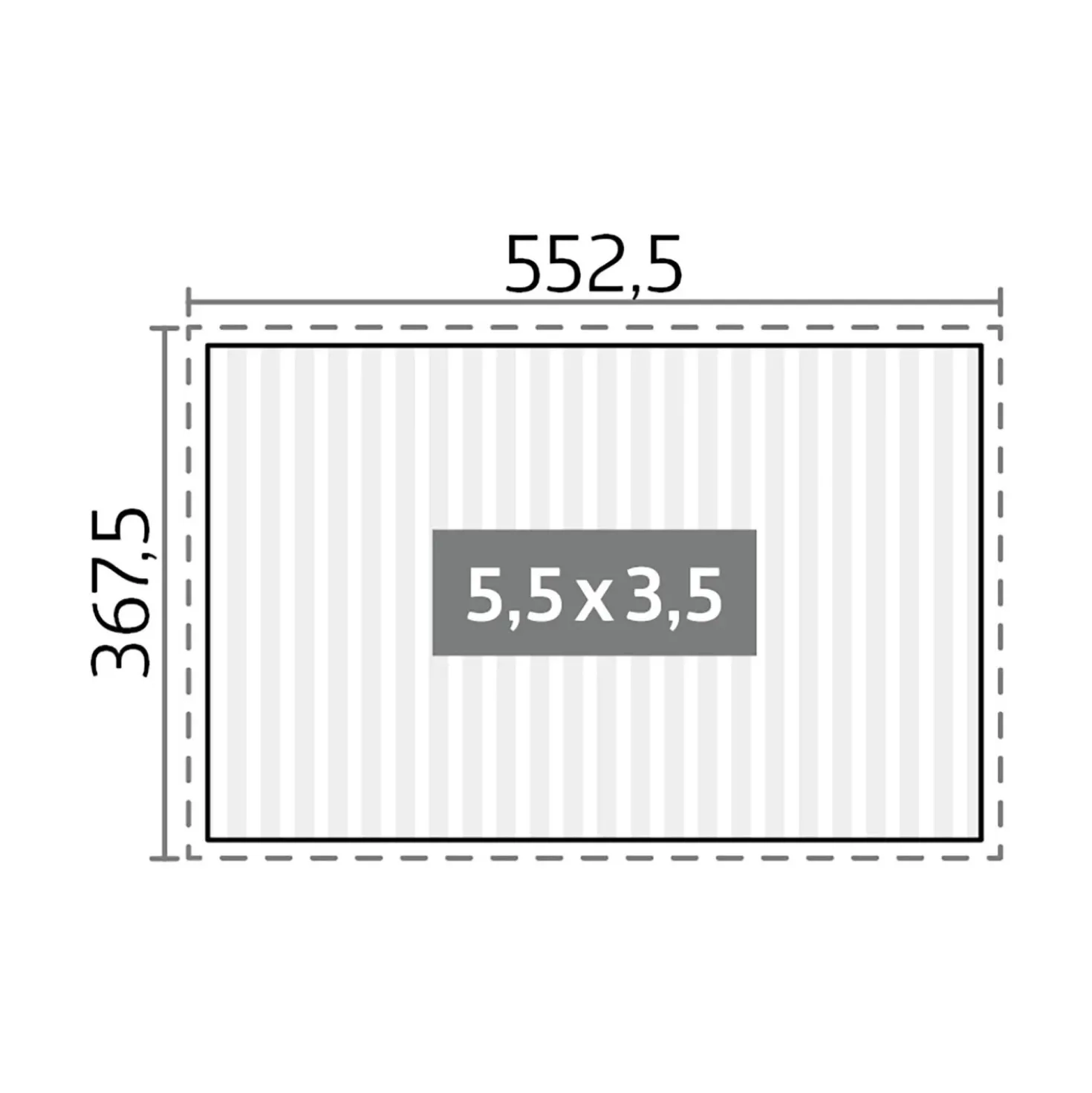 Pergola in metallo Biohort grigio scuro/argento 552,5x367,5x264 cm