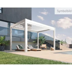 Pergola in metallo Biohort 4 m x 3 m bianca