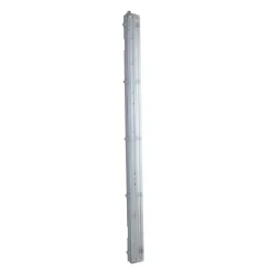 Plafoniera stagna per tubi LED attacco 2xT8 da 230V in PC H 156 cm
