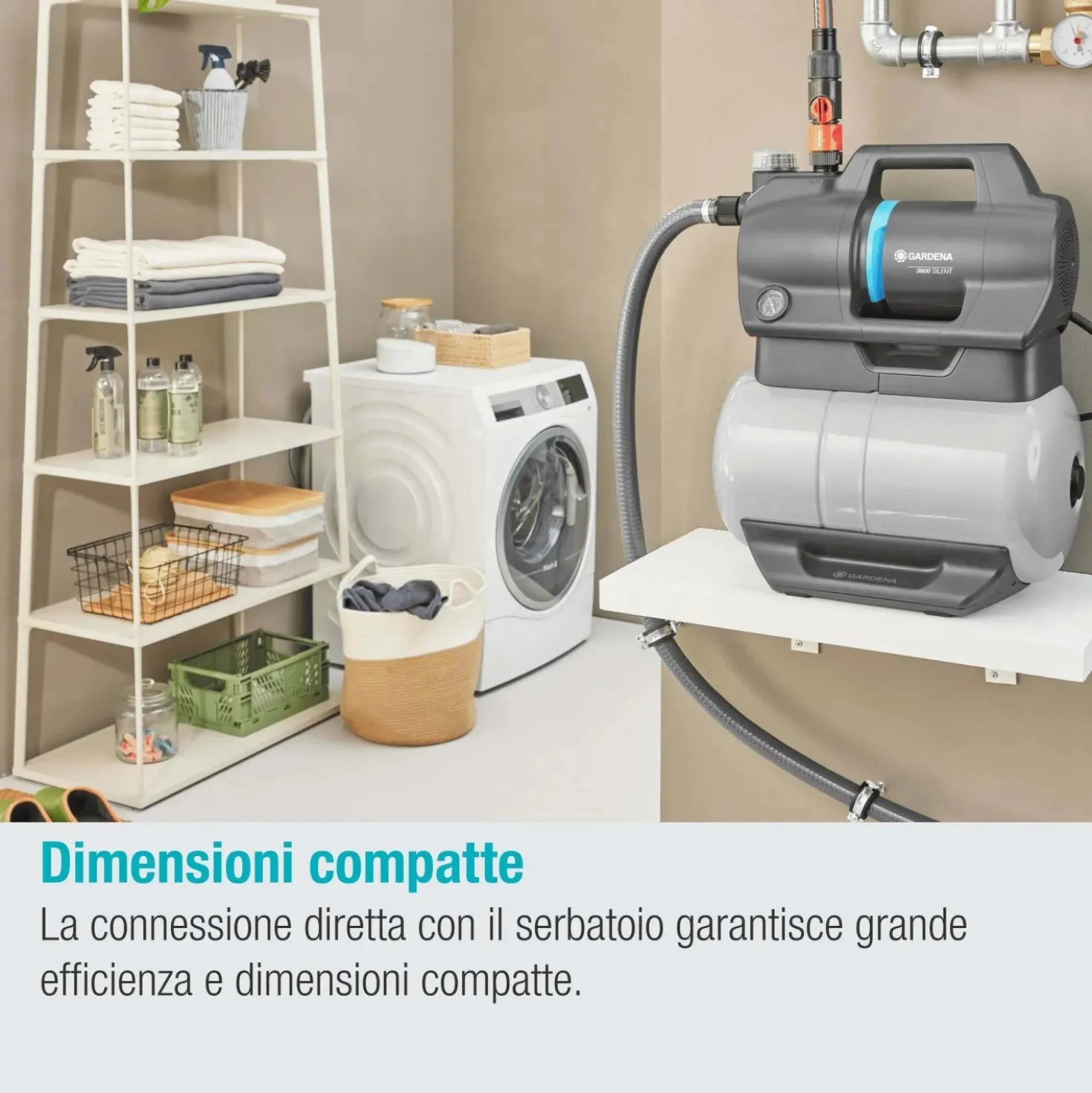 Pompa autoclave Gardena Silent 600W portata max 3800 l/h