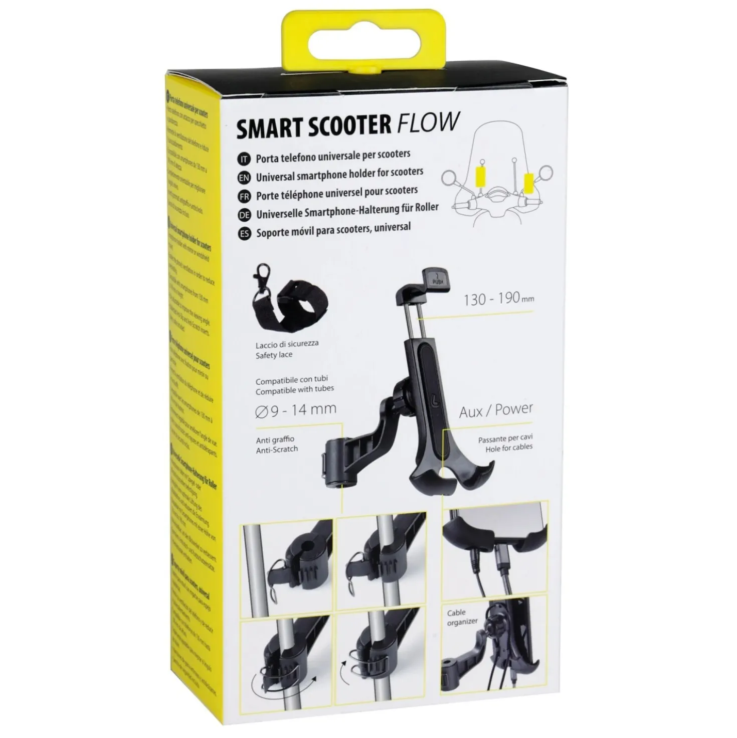 Porta cellulare scooter Smart Scooter Flow universale nero