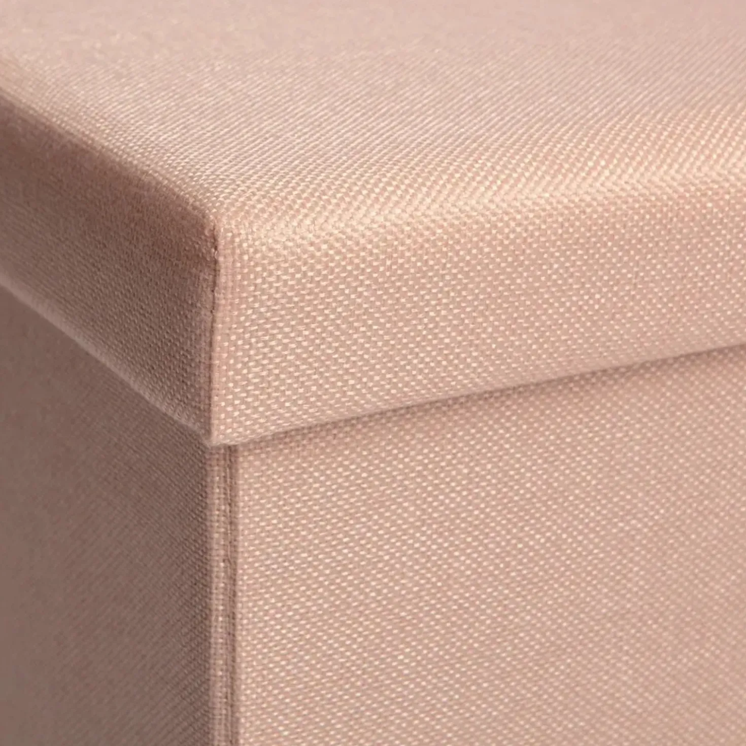Pouf contenitore pieghevole tessuto rosa 38x38 cm