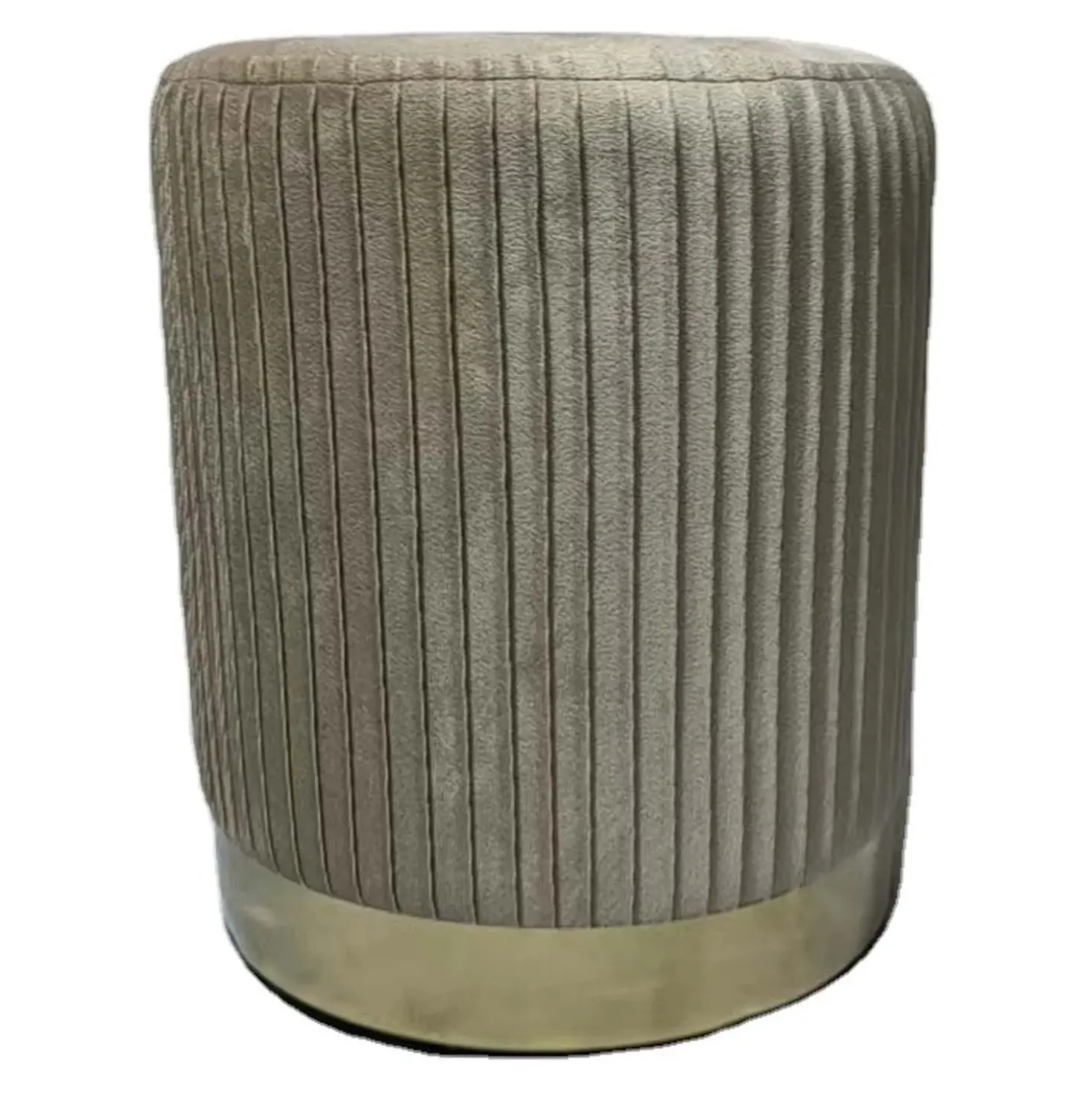 Pouf in velluto Nolan beige 38X31X31 cm
