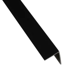 Profilo angolare 2,6 m 25x25 mm in pvc nero opaco