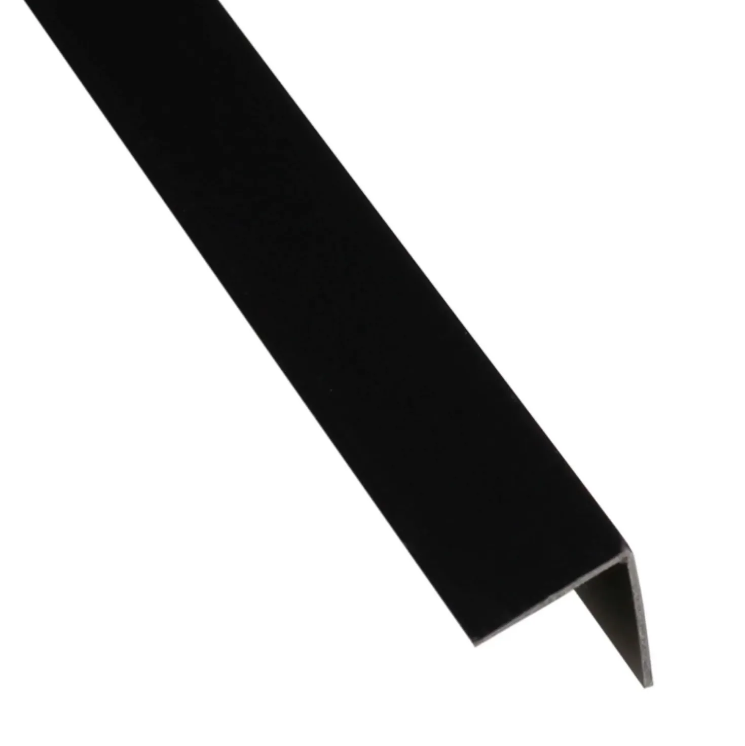 Profilo angolare 2,6 m 25x25 mm in pvc nero opaco