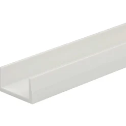 Profilo U 2,6 m 18x10 mm in pvc bianco opaco