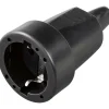 Raccordo con contatto di protezione in PVC Nero