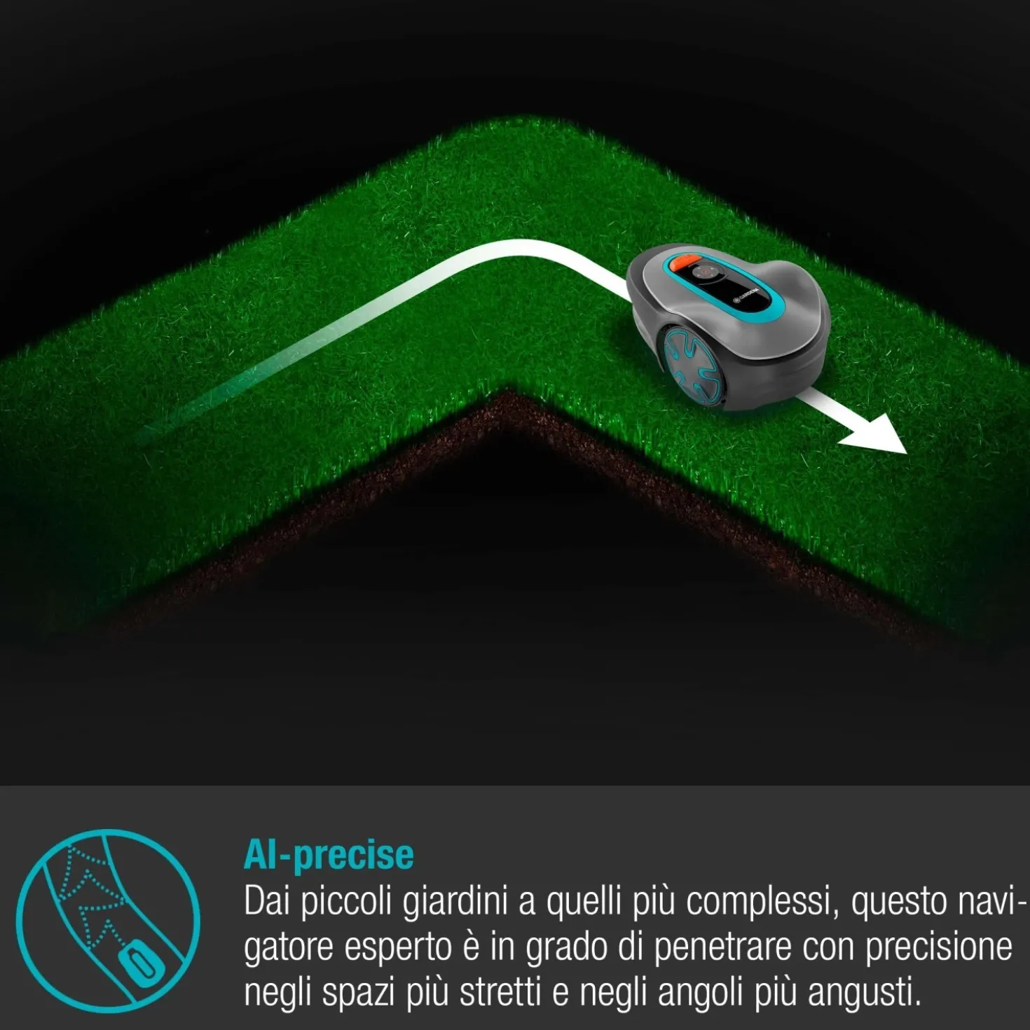Robot tagliaerba a batteria Gardena Sileno Minimo Bluetooth 250 m²