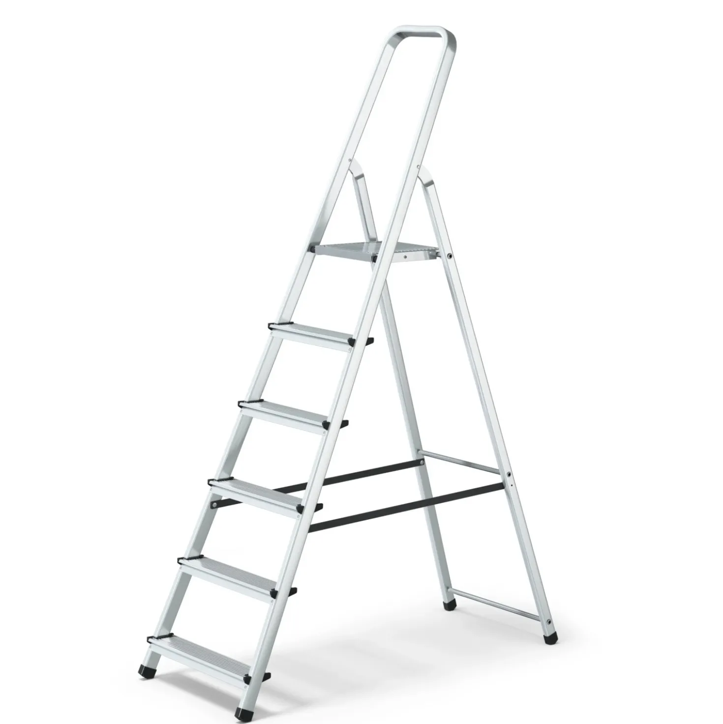 Scala casalinga in alluminio 6 gradini p/max 125 kg