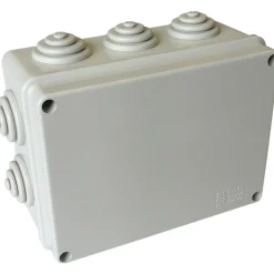Scatola di derivazione da parete con passacavi 150 x 110 x 70 mm IP55 grigia