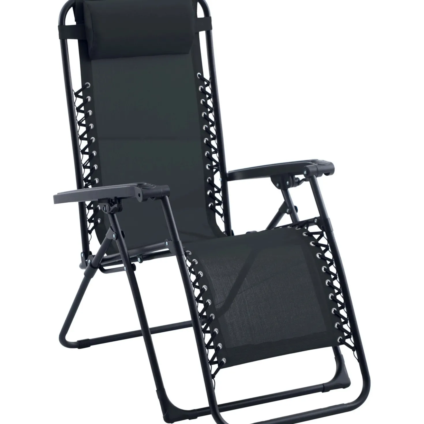 Sedia a sdraio reclinabile con braccioli Longwood antracite