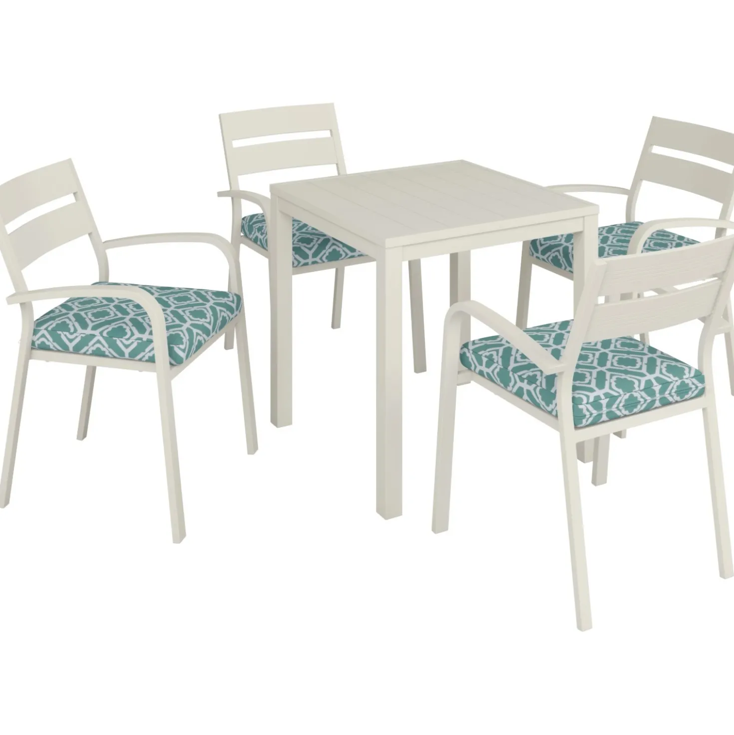 Sedia da giardino con cuscino Prata in alluminio impilabile Ecru
