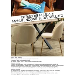 Sedia in velluto Sammi rosa antico struttura oro 50x57xh47/77,5 cm