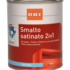 Smalto ad acqua satinato 2in1 OBI marrone 750 ml