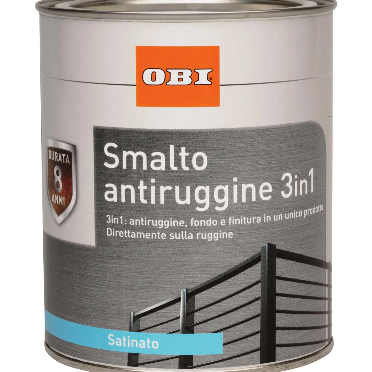 Smalto antiruggine 3 in 1 bianco satinato 750 ml