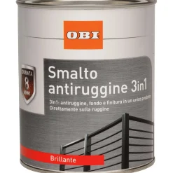 Smalto antiruggine 3 in 1 nero lucido 375 ml