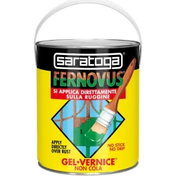 Smalto antiruggine Saratoga in gel Fernovus brillante 2,5 l grigio perla