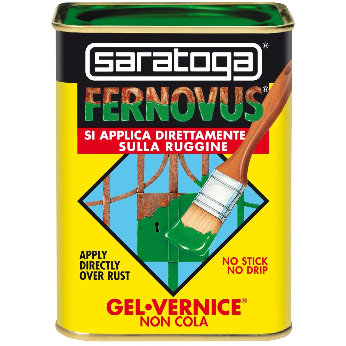Smalto antiruggine Saratoga in gel Fernovus 750 ml castagna opaco