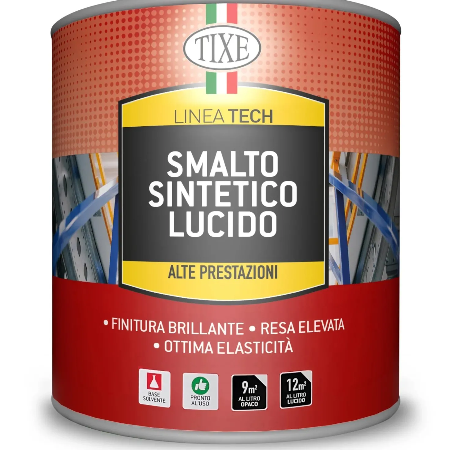 Smalto a solvente lucido Tixe nero lucido 0,5 l