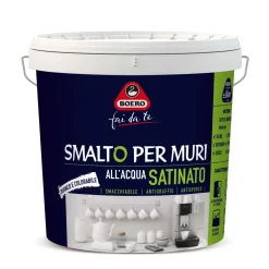 Smalto per muri Boero fai da te bianco satinato 7 l