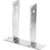 Staffa porta palo ad U in acciaio da avvitare 91 mm x 200 mm