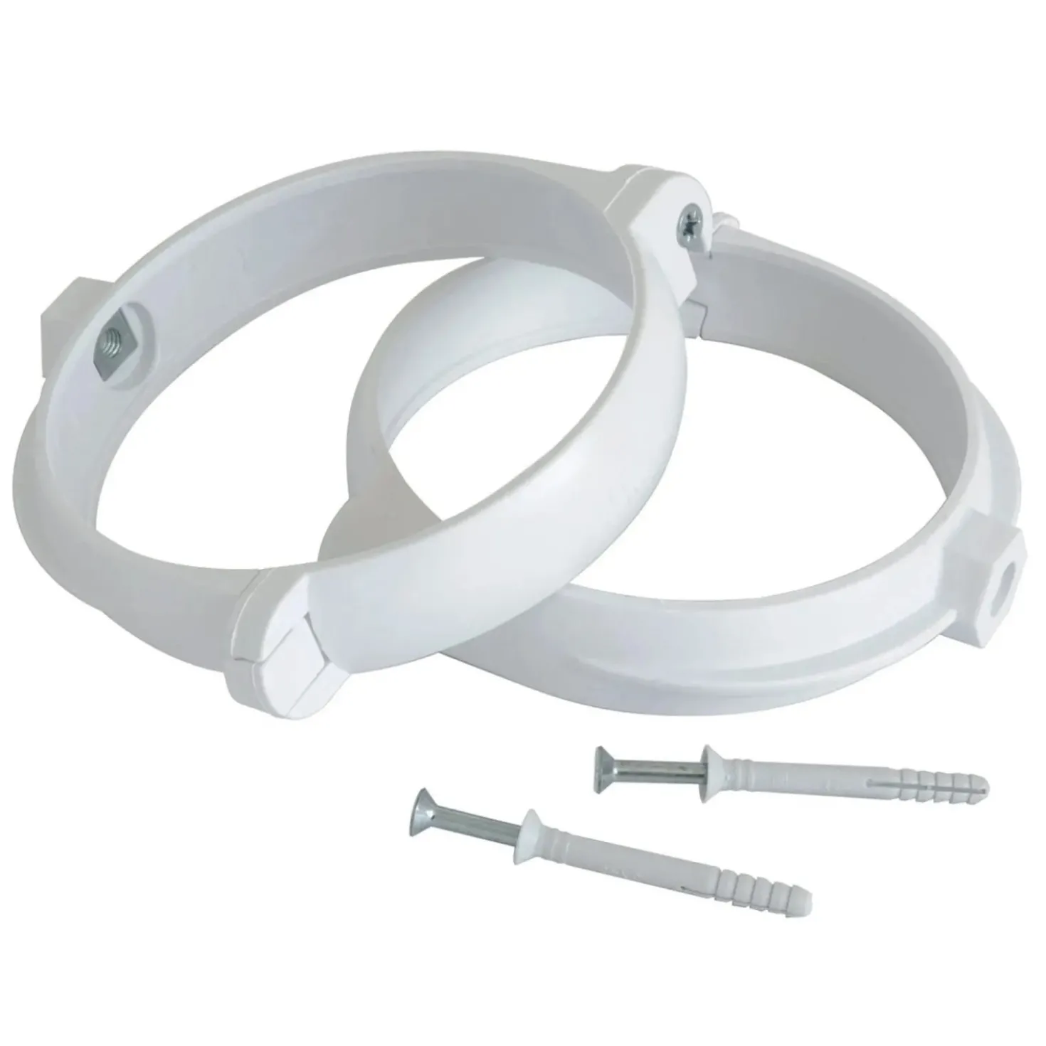 Staffe fermatubo tonde per tubi da Ø 100 mm 2 pezzi