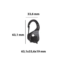 Strumento di ancoraggio definitivo in alluminio 63,1x33,6x19 mm