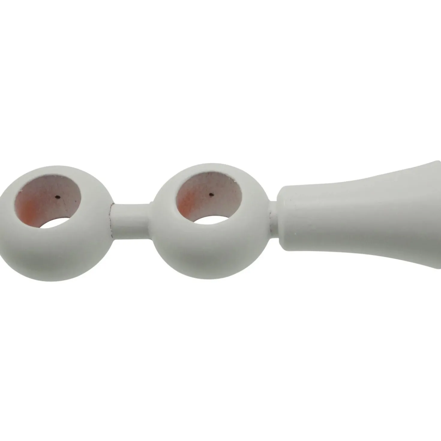 Supporto bastone tenda doppio Ø 2,3 x L 16-17,5 cm bianco 2 pz