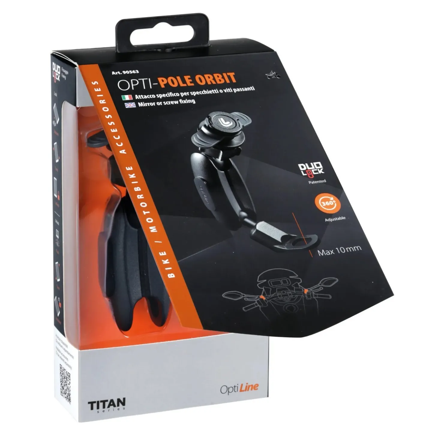 Supporto cellulare Titan Pole Orbit braccio snodato nero/grigio