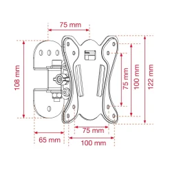 Supporto TV a muro orientabile 13 - 28 "