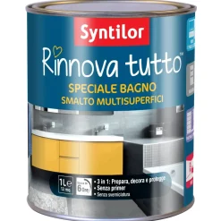 Syntilor Smalto all`acqua Rinnova tutto Speciale bagno grigio cemento 1 l