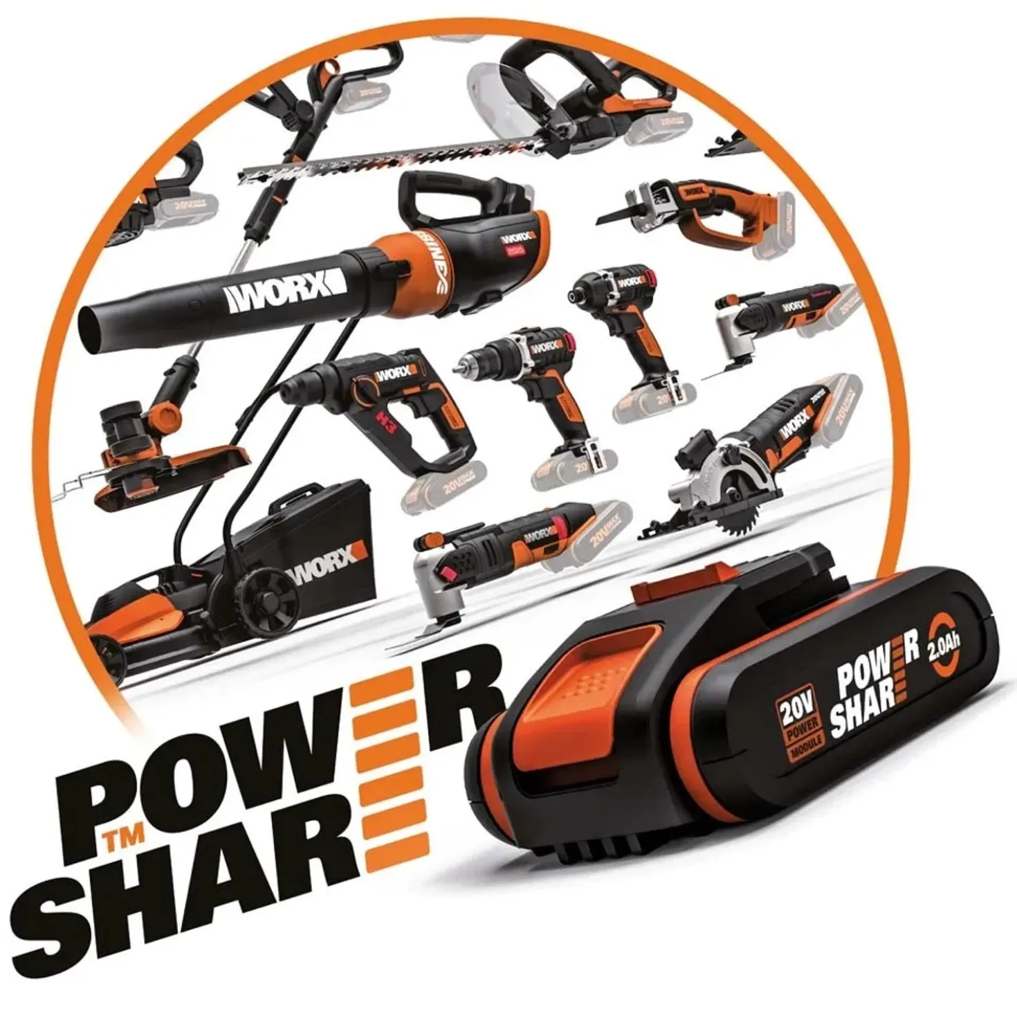 Tagliaerba a batteria Worx 40 V WG779E1 2x20 V 4 ah L taglio 34 cm