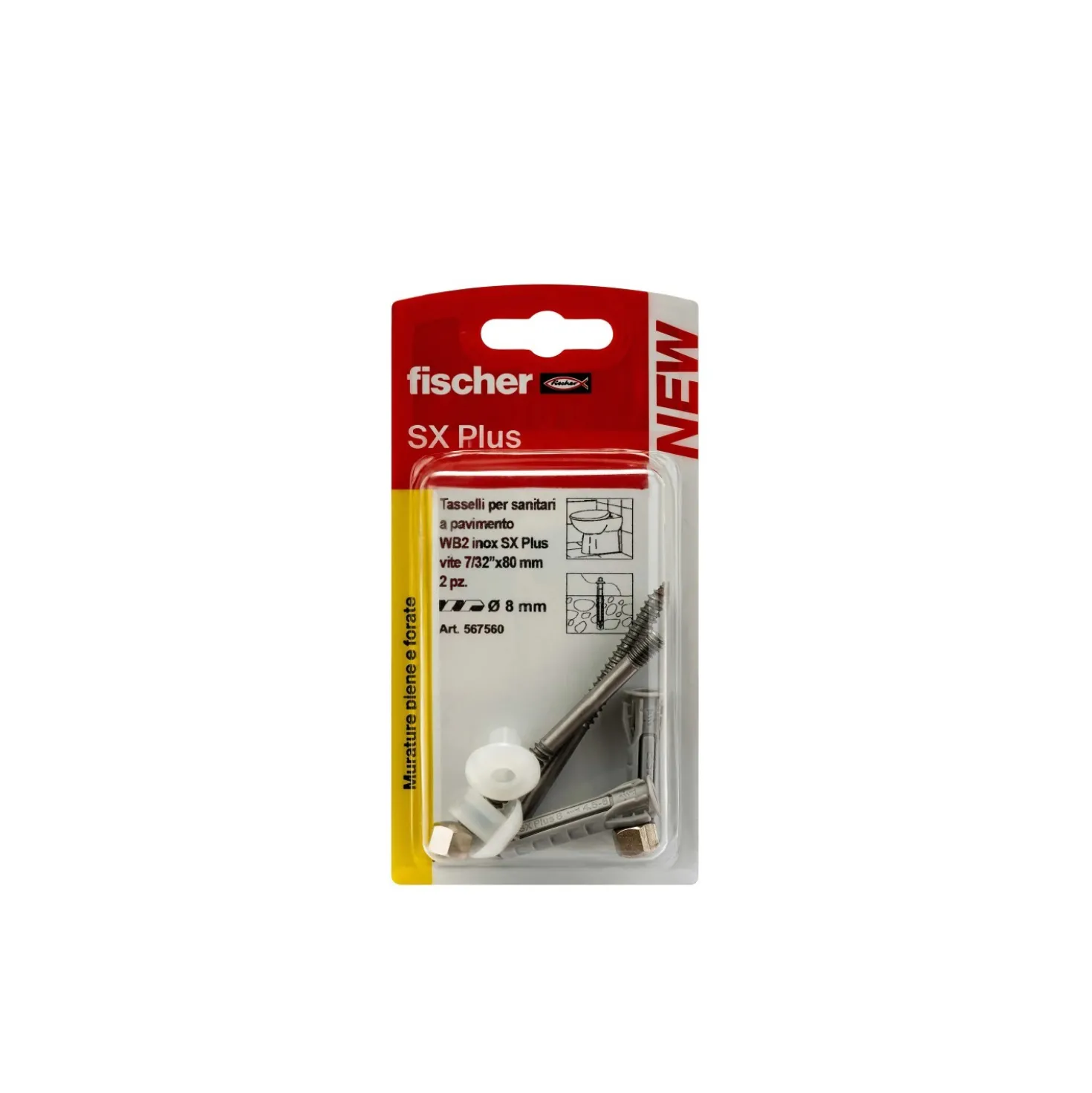 Tassello universale Fischer WB Ø 8 mm 8 pz