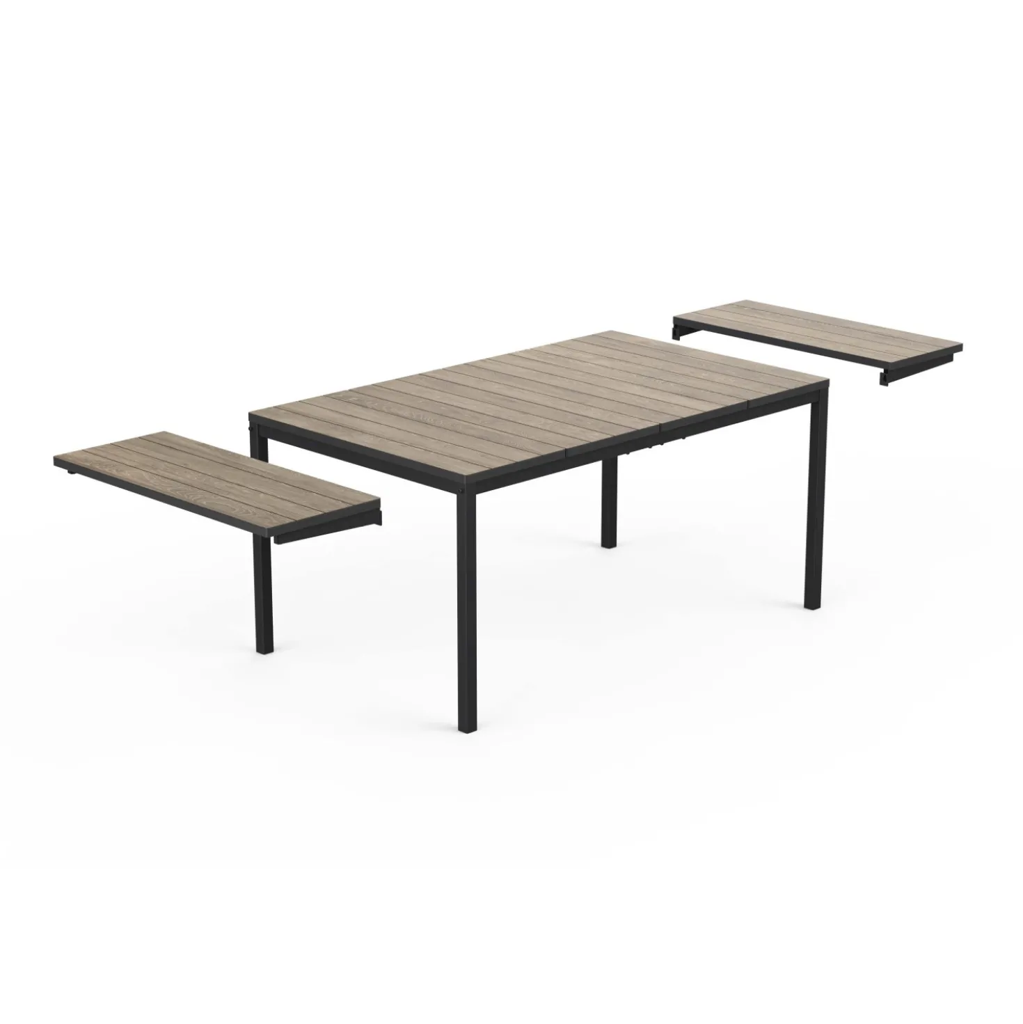 Tavolo allungabile da giardino Porto Nova 160 162-233x94x75 cm nero
