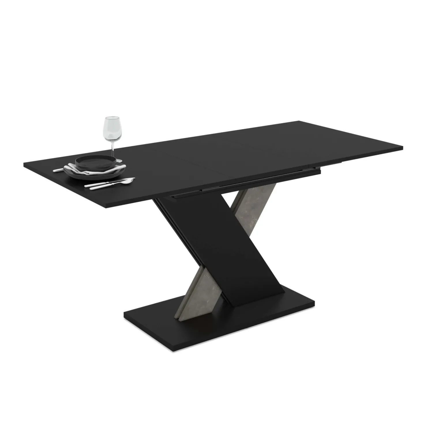 Tavolo allungabile da pranzo AXI cemento 120x75x76 cm